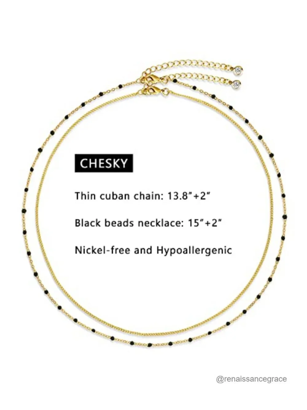 14k Gold Plated Dainty Layered Choker Necklace